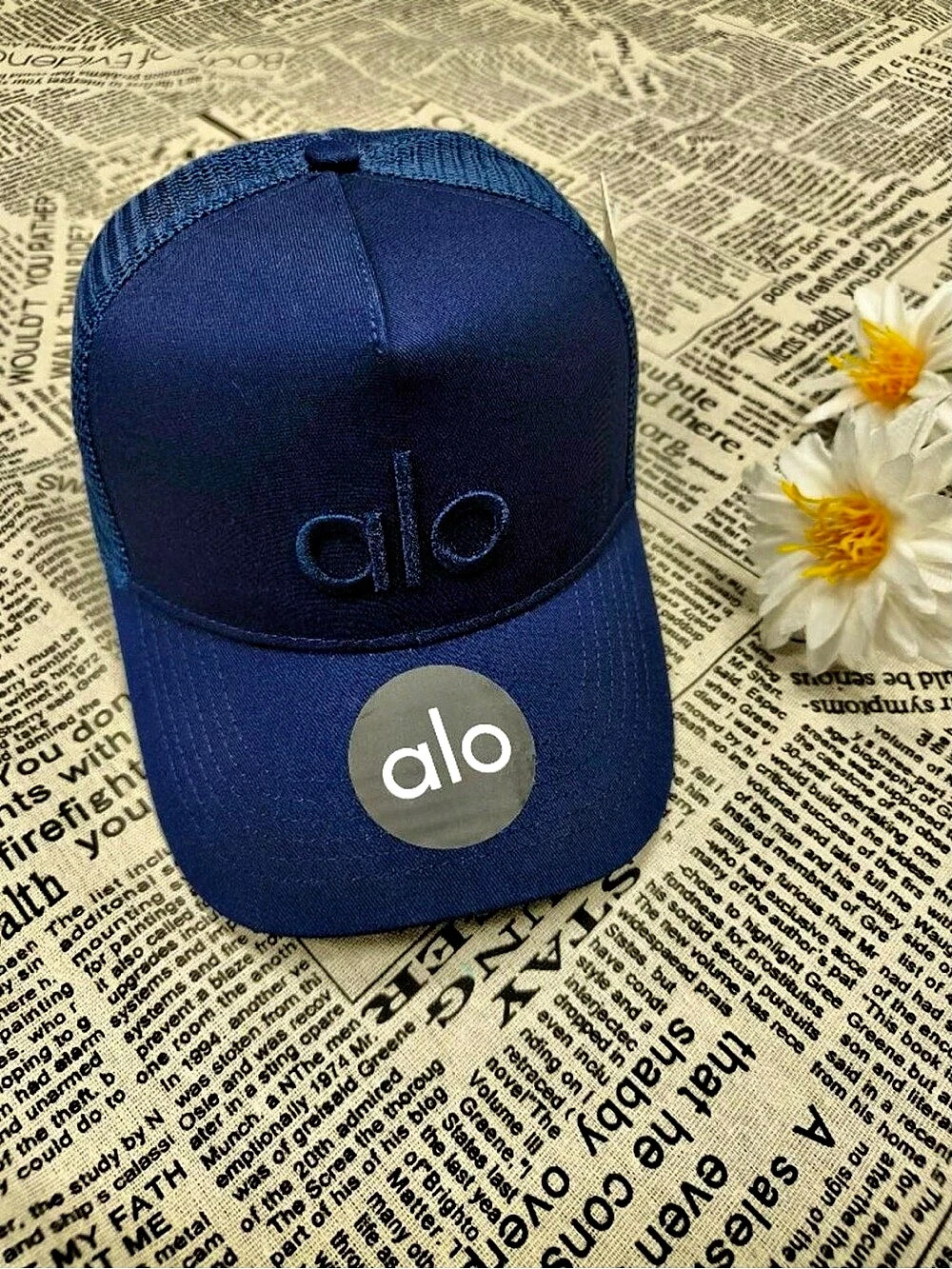 alo yoga Blue Cotton Cap NWT